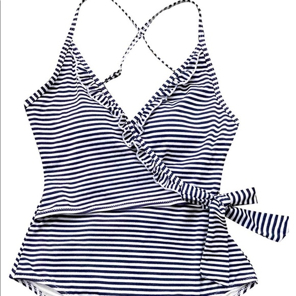 Cupshe Other - NWT Cupshe XL navy and white one piece.